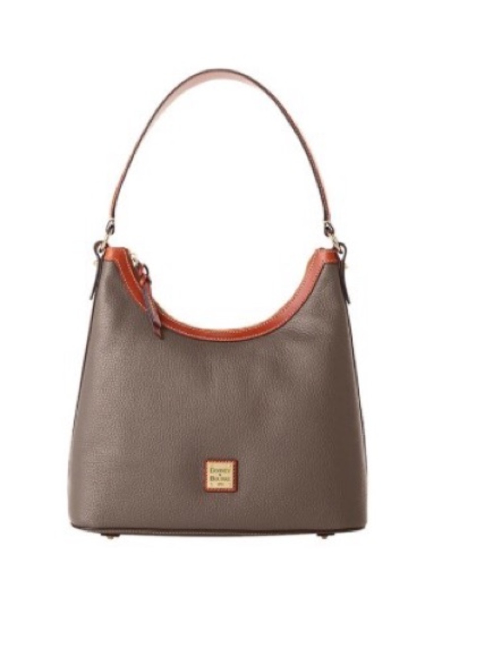 Dooney & Bourke Elephant Gray Leather Shoulder , Red Interior